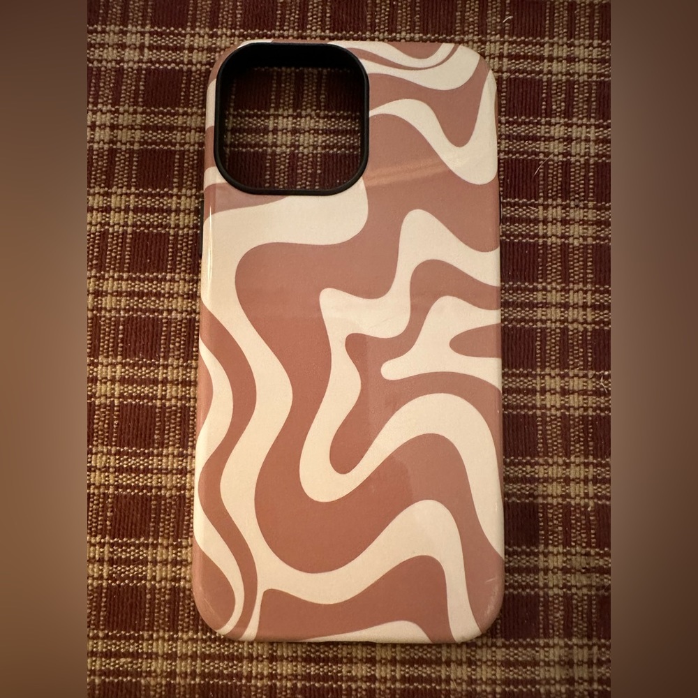 LIKE-NEW-Society6-Protective,Brown Swirl Case-iPhone 13 Pro Max